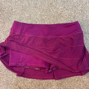 Lululemon Pace Rival Skirt Deep Fuschia Size 12